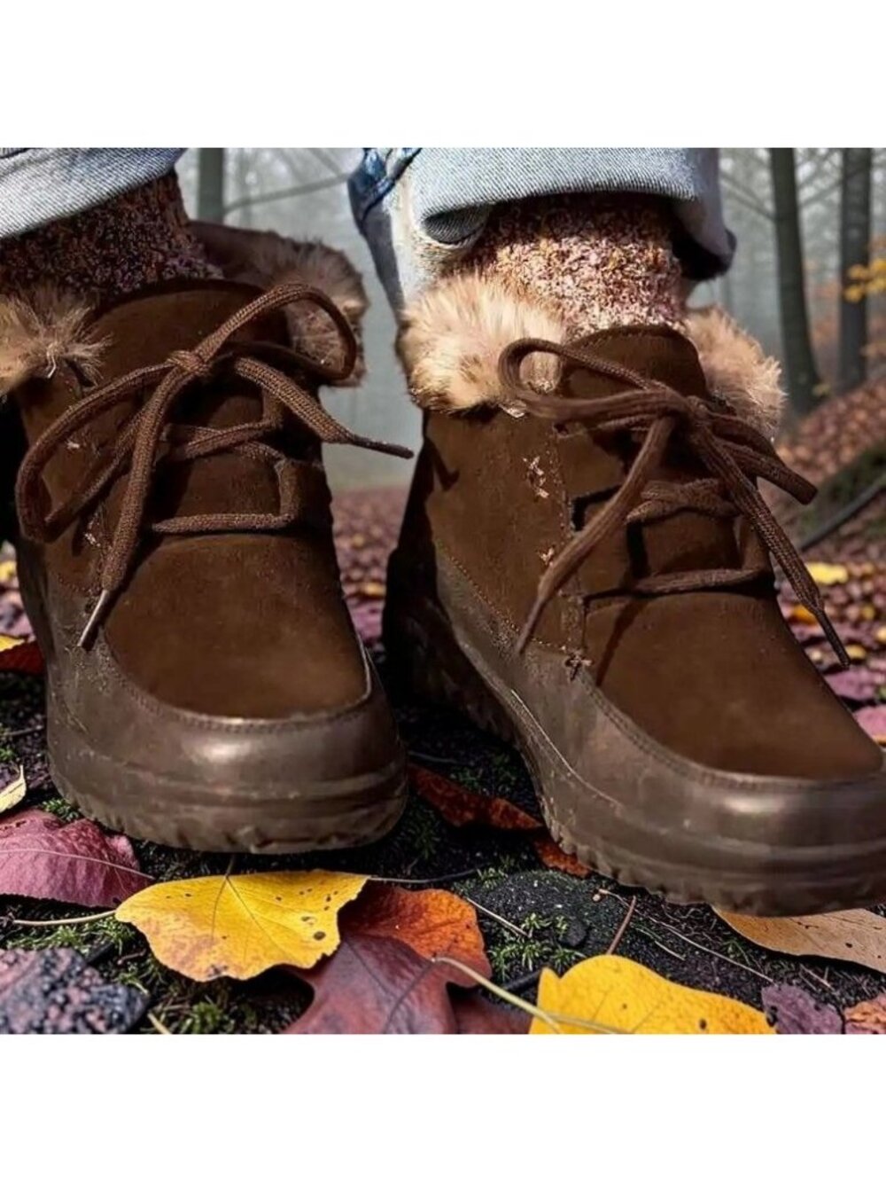 Minnetonka Women's Tinley  Boots Suede Lace-Up Chocolate Size 6 NEW IN BOX!